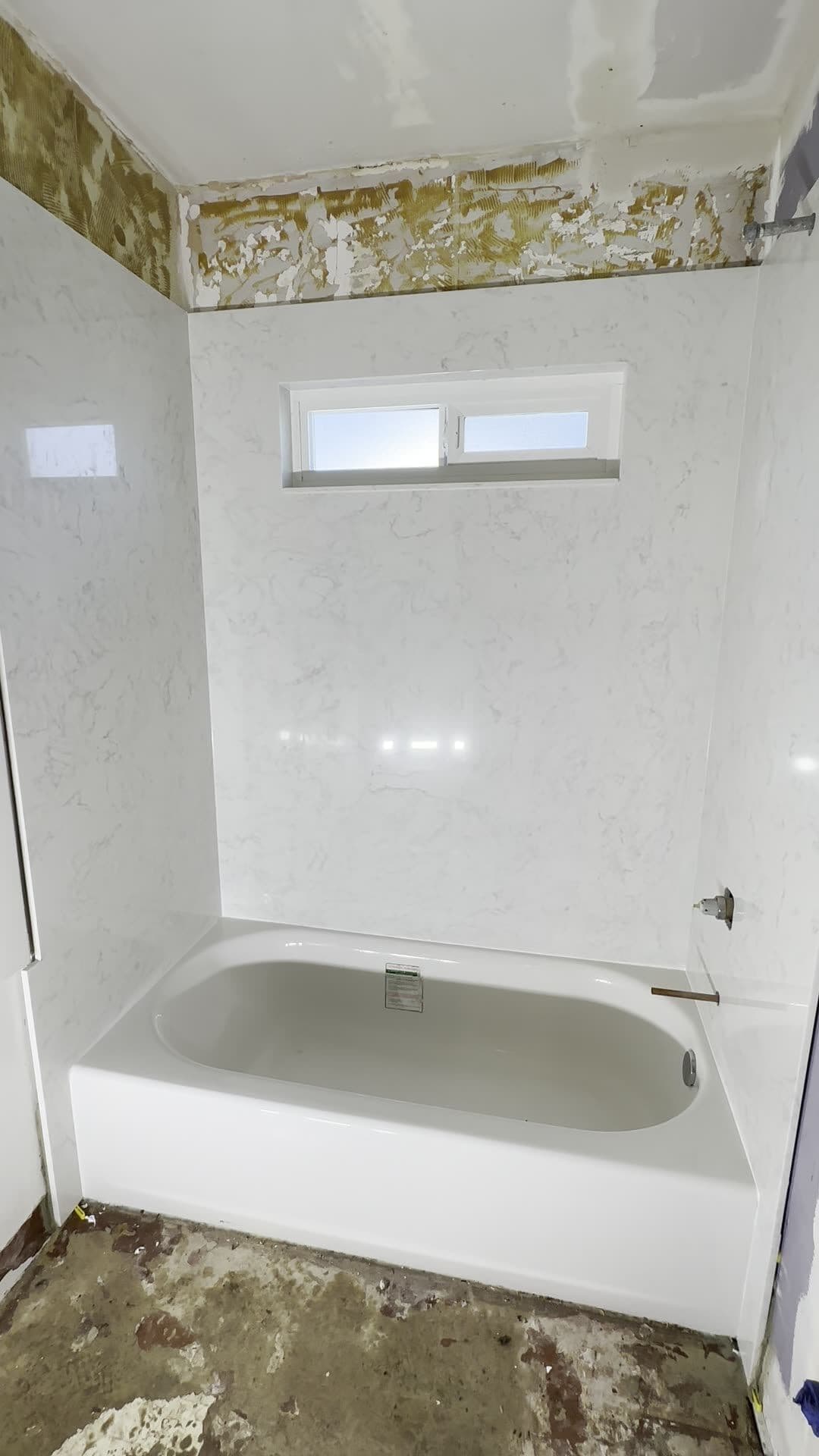After — Tub surround wall
